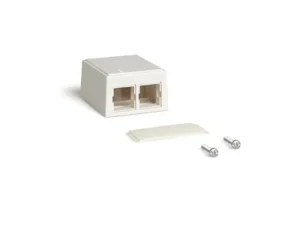 CommScope SMK2 Surface-Mount Box – Dual Port, Cat5e/Cat6, Ivory (6467306100)